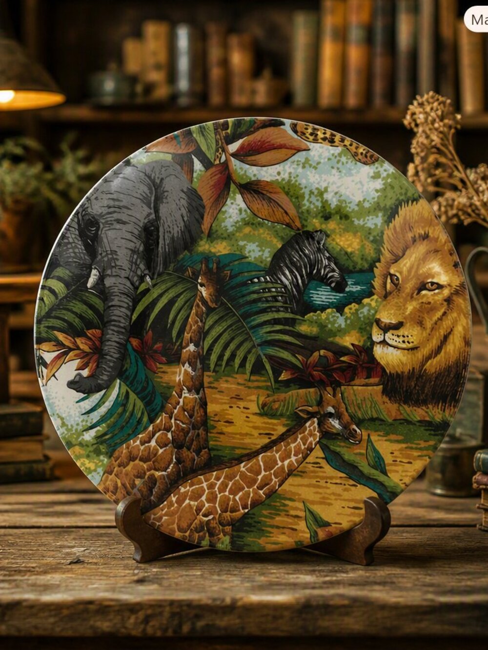 Safari Animal Print Glass Plate